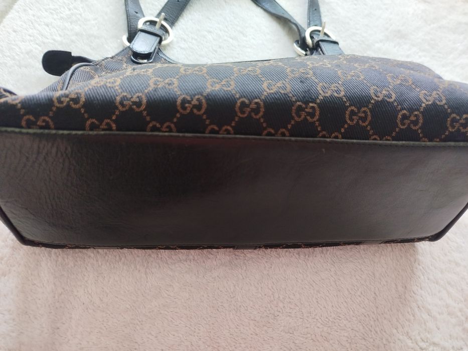 Чанта Гучи от  кожа и текстил