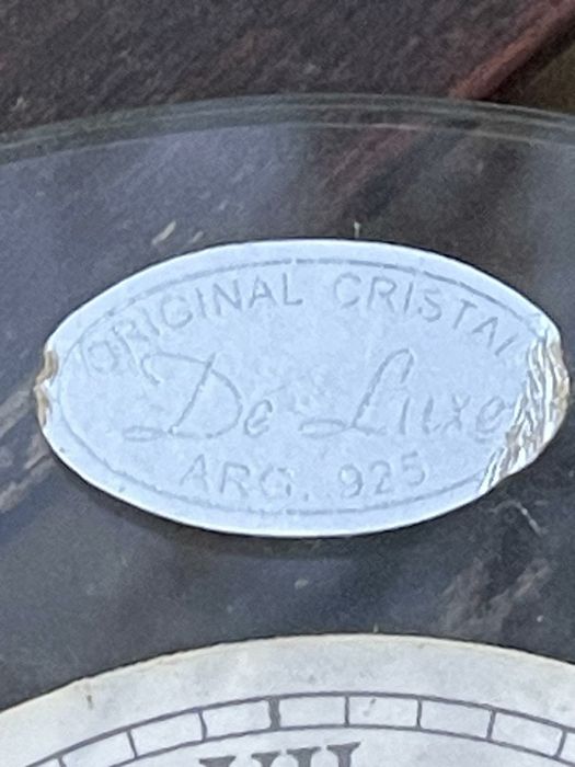 Ceas de cameră , cristal si argint