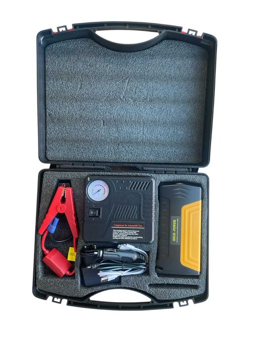 Комплект Стартерно Устройство jump starter и компресор за кола