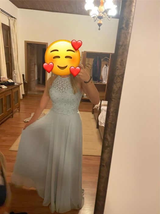 Официална рокля светло син цвят Luxuar limited