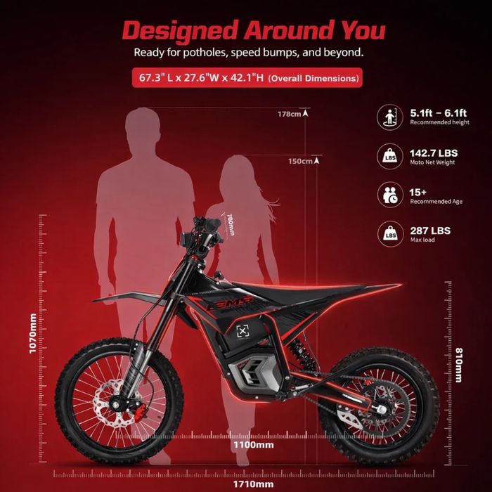 НОВО!!! Електрически Pit Bike Valtinsu EM-5 Pro  4800W 60V/27Ah