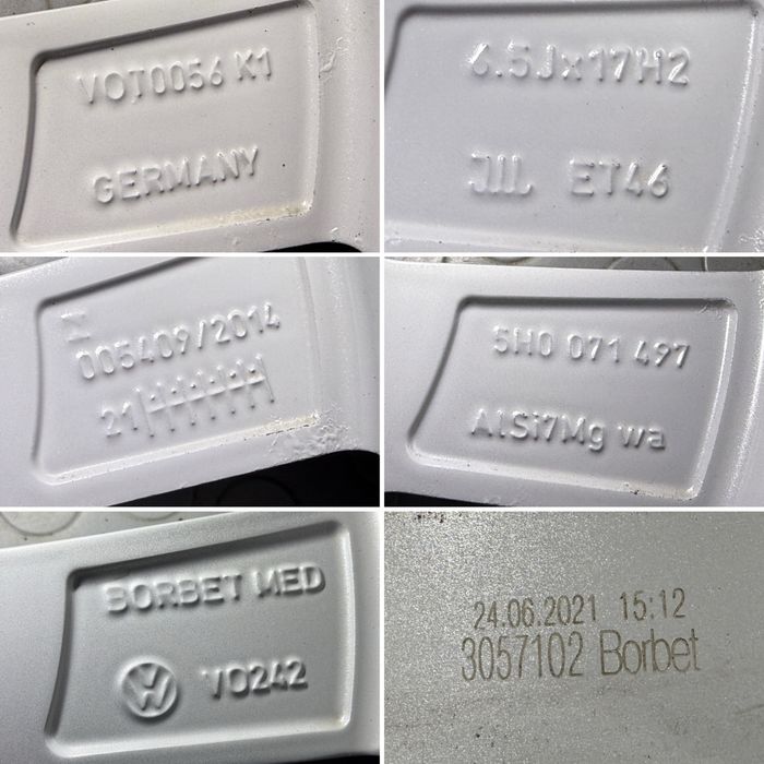4бр. КАТО НОВИ ОРИГИНАЛНИ 17” Джанти “GAVIA* 5x112 за -VW/AUDI/SKODA/SEAT/VAG- 6,5Jx17H2, ET46 *2021г.*