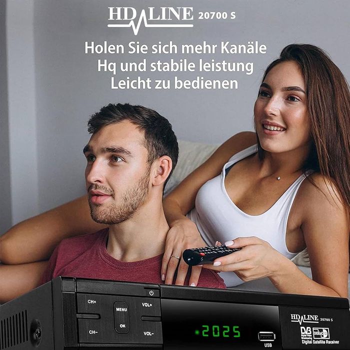 c Echosat HDMI Scart HD DVB S2 Satellite Receiver + 2 Remote Controls, Digital Satellite (DVB-S/S2, HDMI, SCART, 2x USB 2.0 Full HD
