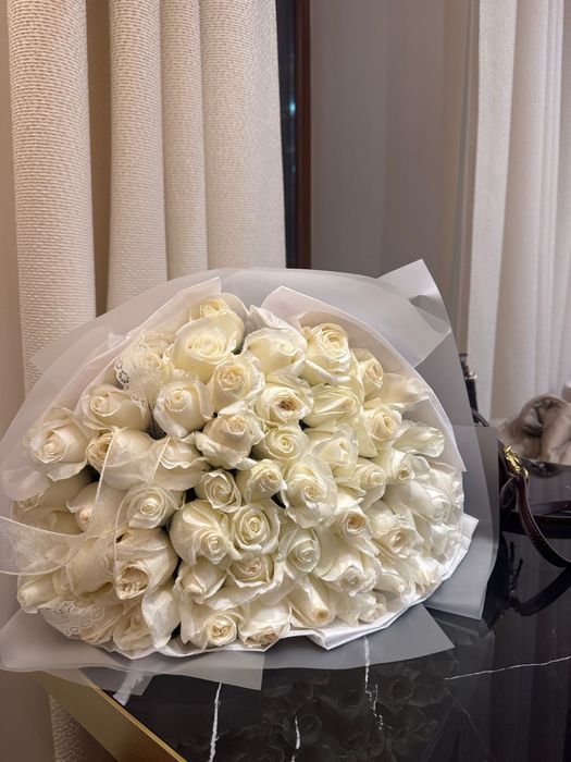 Букет 51 роза ақ семей
