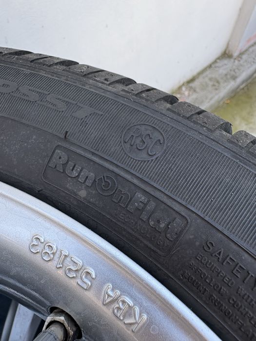Jante bmw seria 5,3,1 245 45 r18 cu anvelope dunlop run flat