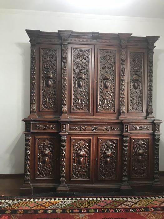 Грандиозный роскошный буфет - библиотека, резьба! 19 век!