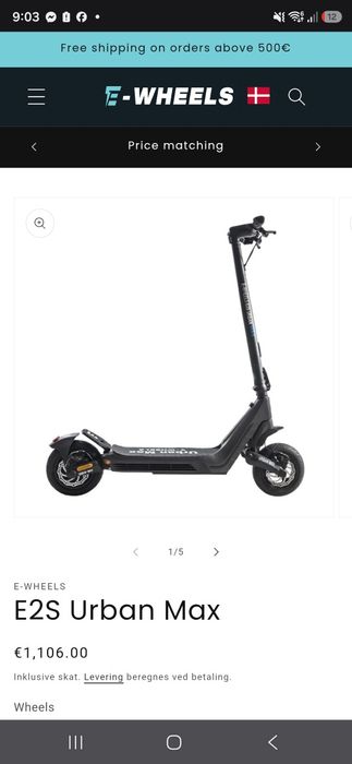 Electric Scooter E wheels e2s v2 Urban Max