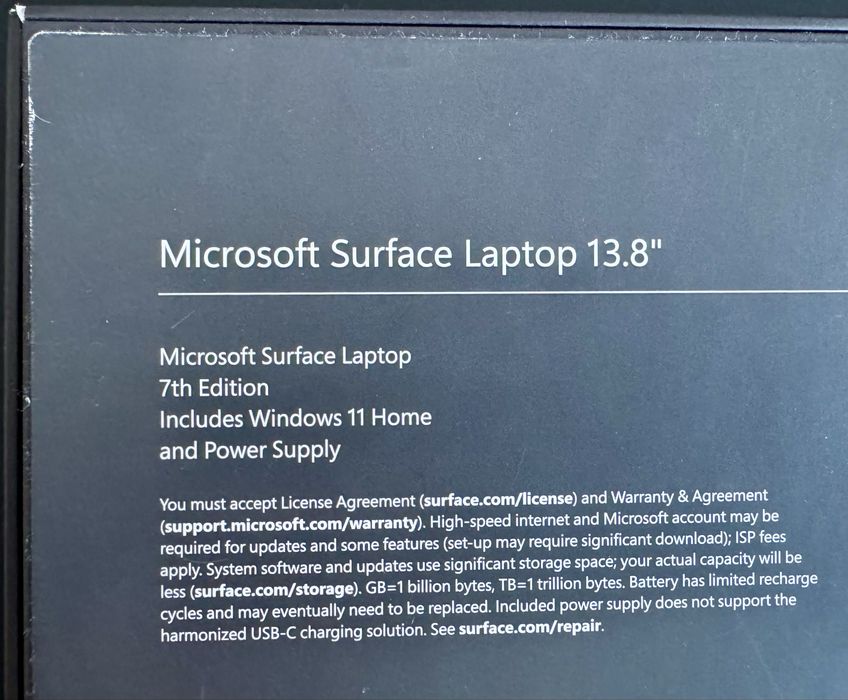 Microsoft Surface Laptop 7 13.8” Black X Elite 16GB 1TB Nou Sigilat