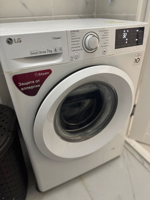 LG 7 кг кір жуғыш машина | Steam | Жағдайы өте жақсы