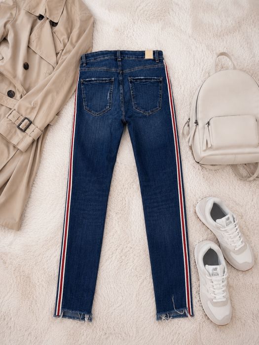 Дънки ZARA XS висока талия, еластични