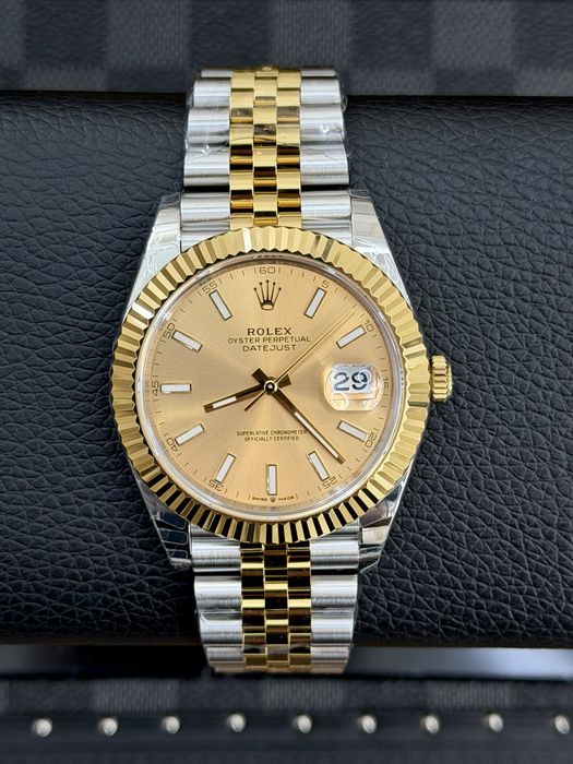 Rolex Date-Just 41 Index Champagne Dial ETA 3235