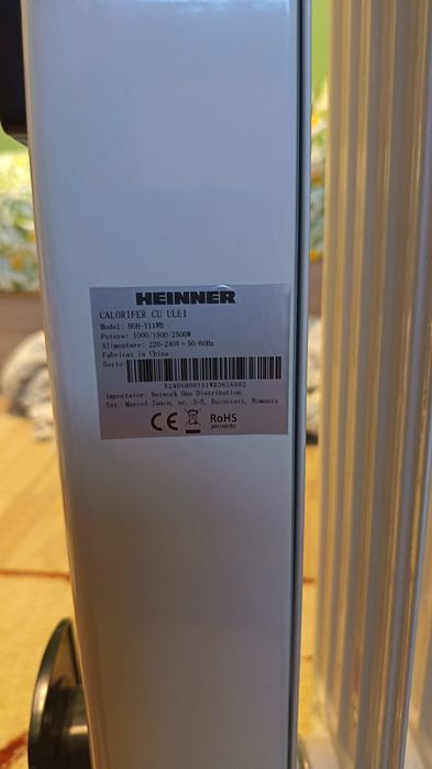 Calorifer electric ulei Heinner 2500w