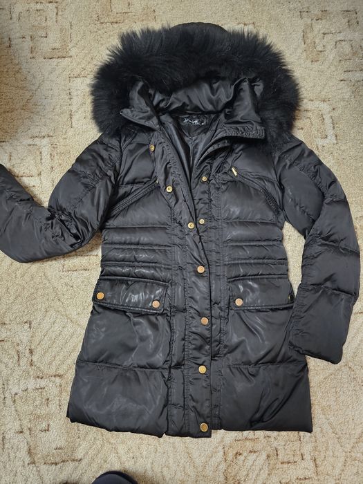 Дамско яке с естествен пух