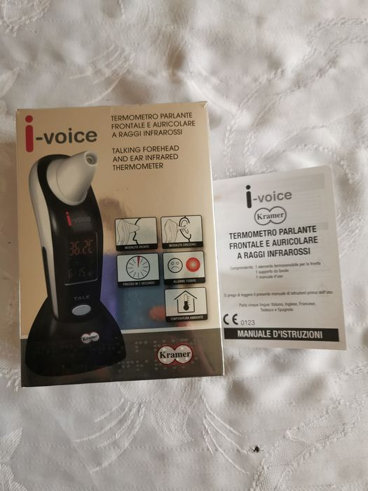 Говорещ многофункционален термометър за уши и чело