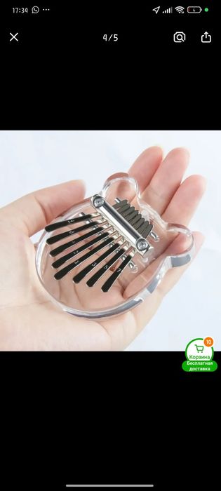 Калимба мини прозрачная