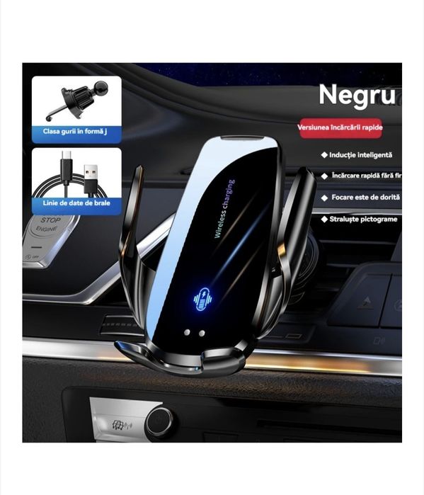 Încărcător auto wireless 15 W