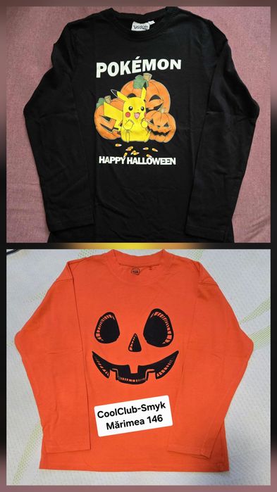 Lot 2 Bluze tematică Halloween mărimea 140/146 - stare impecabilă