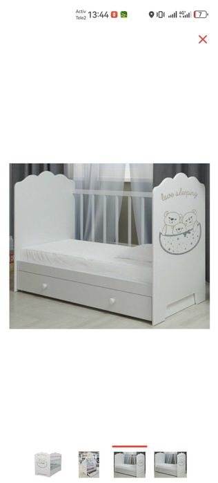 Детский кровать с матрасом