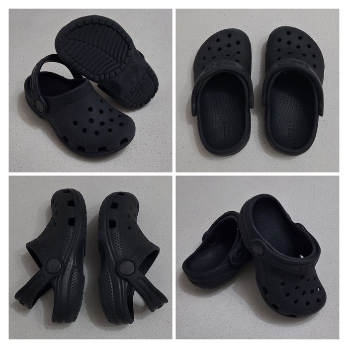 Saboți CROCS Kids Baya Clog C7, sandale papuci flip-flop negre, Nr. 23-24 EU (14, 5 ~ 15 cm) unisex