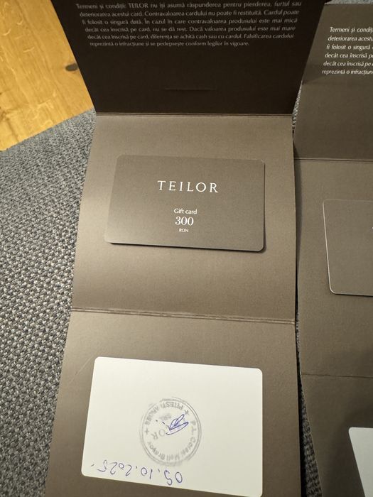 Vouchere Teilor 1800 RON (3x500 + 300) – reducere mare / urgent