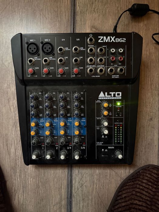 Миксер Alto Professional ZMX862 – 6 канала, фантомно захранване