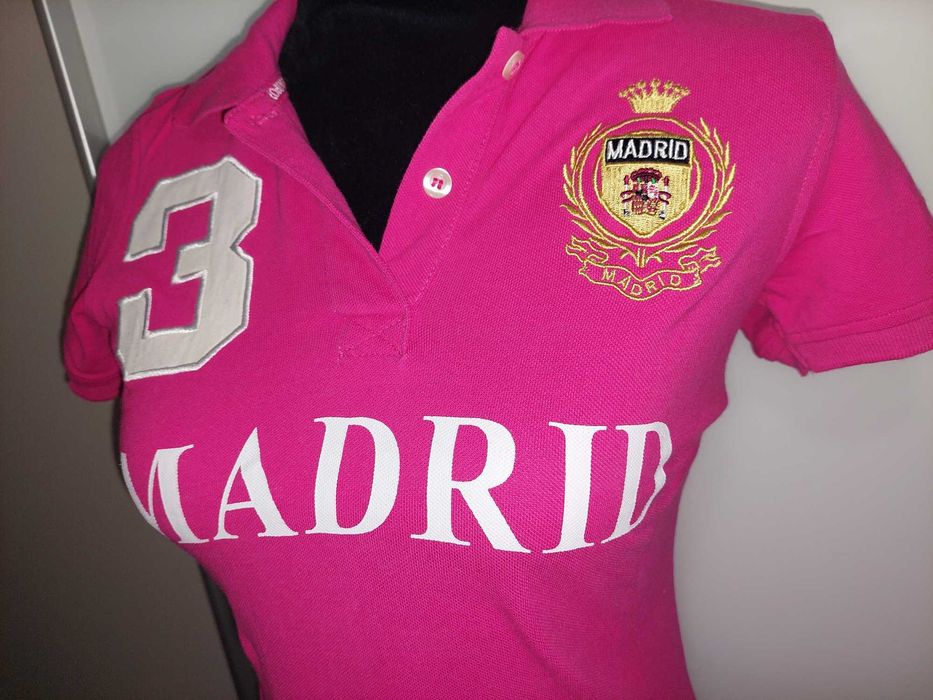 Tricou nou ciclam/fuxia Madrid stil polo