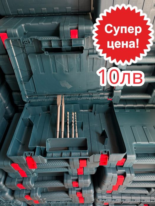 Куфар за инструменти + Бургии 6/8/10 , Шило и Секач