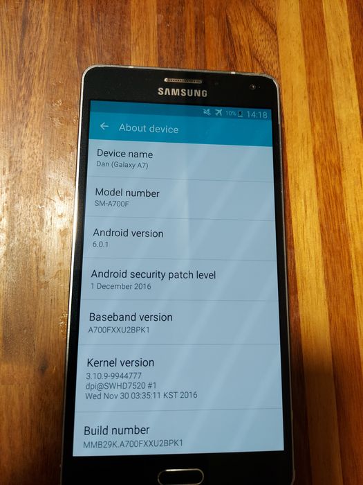 Samsung Galaxy A7, 16GB, 4G, Black.