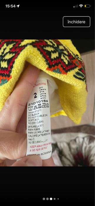 Rochita  fetite 2 ani grosuta superba, putin elastica cu dos, se calca , material calitate, brand ro.