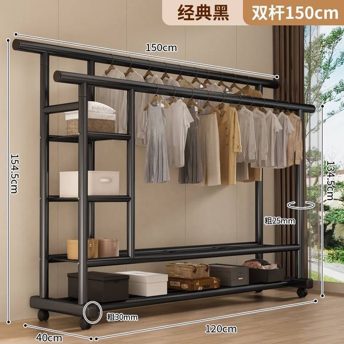 Гардеробная вешалка на колесиках поднимает более 100кг