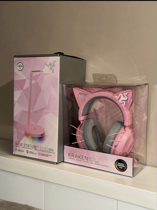 Căști gaming Razer Kraken Kitty Edition Quartz, NOI