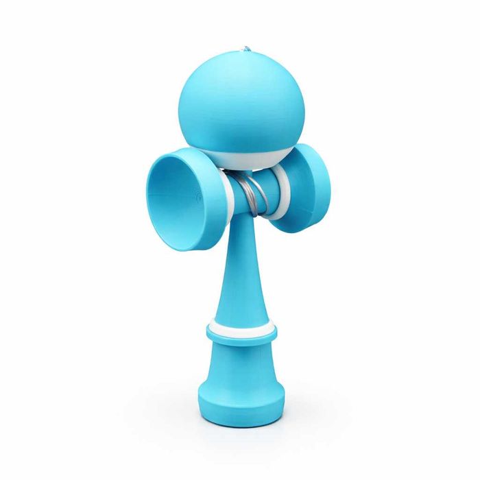 Kendama printata 3D, jucarie de indemanare si coordonare Albastru-Alb