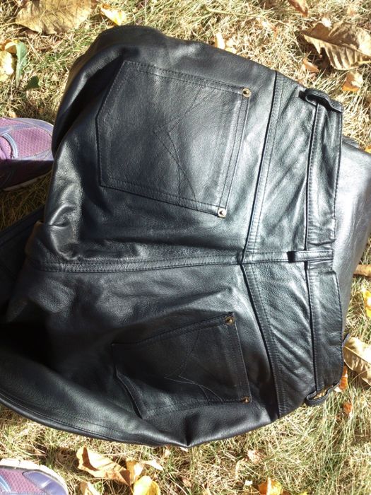 Панталон от естествена кожа. XL,38,42