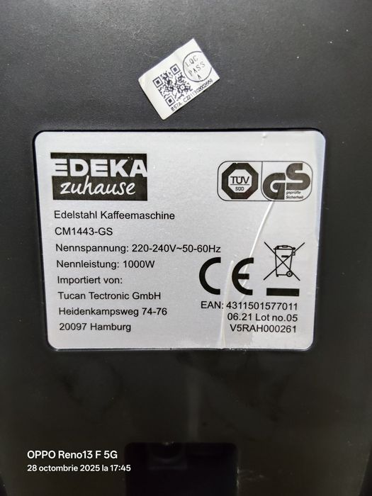 Cafetiera Edeka zuhause