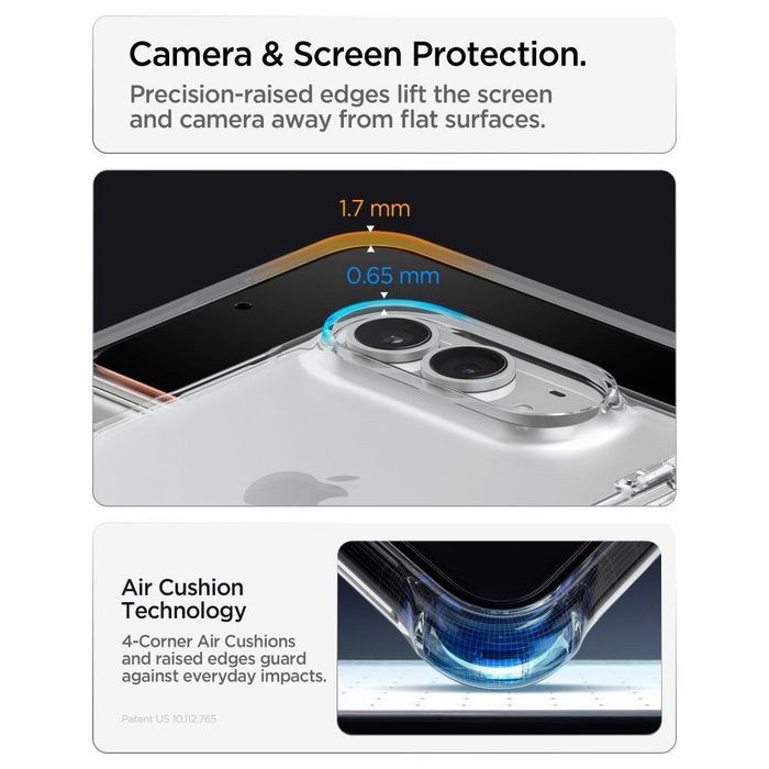 Прозрачен Магнитен Калъф с Защита на Пантата и MagSafe Spigen Ultra Hybrid Pro за iPhone Duo – Crystal Clear