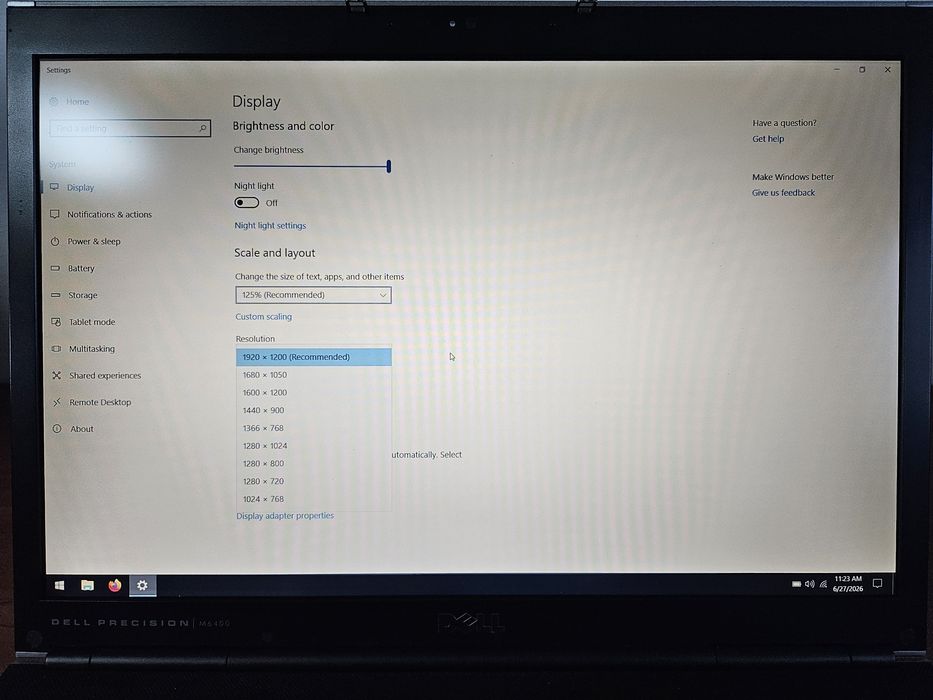Dell precision m6400 wuxga T9600