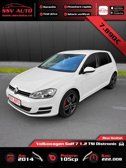 Volkswagen Golf 7 1.2 TSI 105CP Trend Alb Touchscreen Distronic 2014