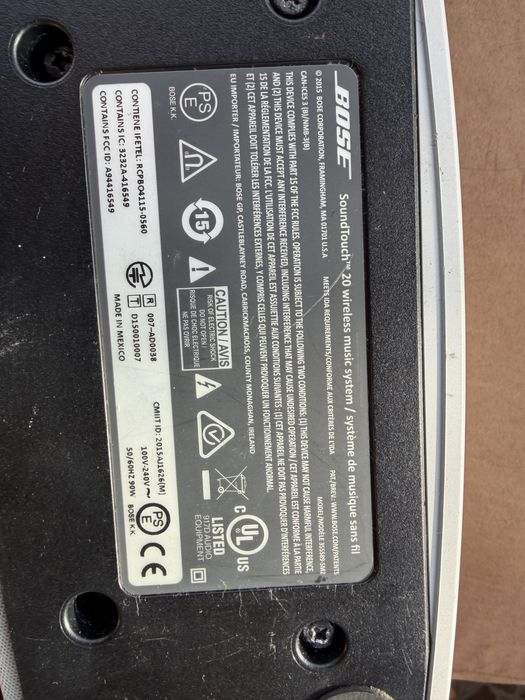 Bose Soundtouch 20 Wireless | Bluetooth | Aux Defefcta