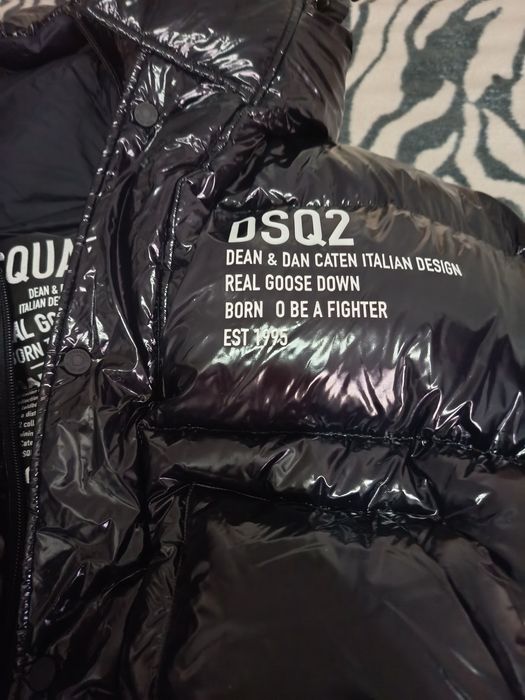 Geaca Dsquared Neagră Doi În Unu Geaca Și Vesta Mărime Mare Size 56