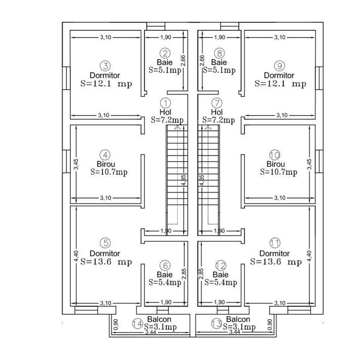 Duplex Premium 4 camere 3 bai | 111 mp utili | Mosnita | zona Penny
