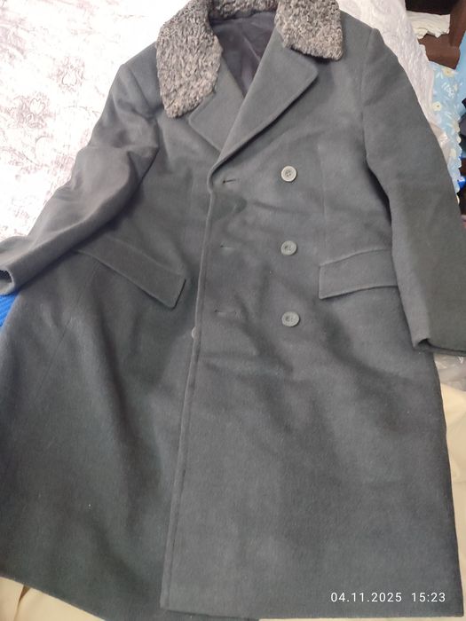Новое Пальто мужское каракуль чистая шерсть СССР