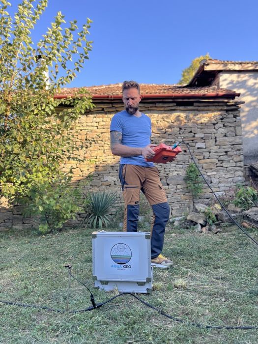 Геофизично проучване на терени с георадар за откриване на вода.
