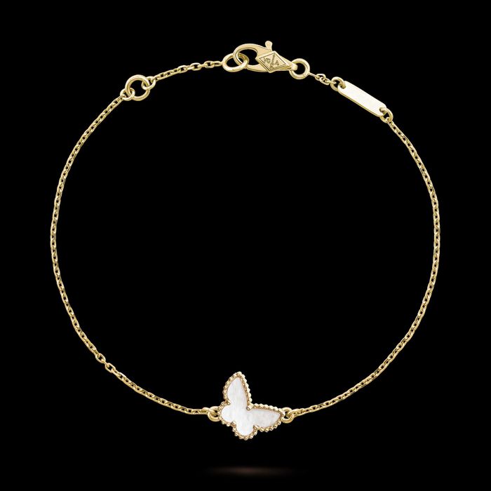 Van Cleef & Arpels VCA Gold Sweet Alhambra Butterfly Дамска Гривна