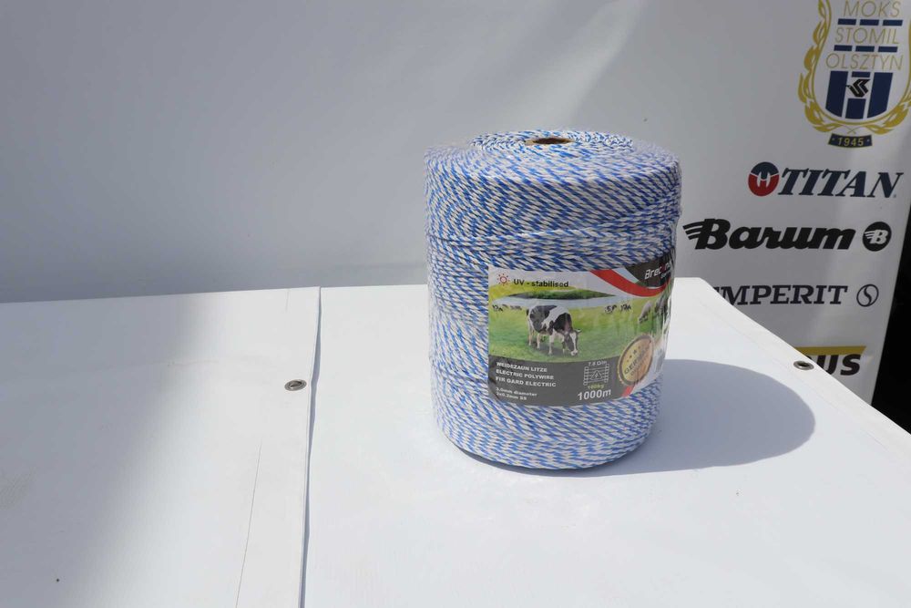 Rola fir alb-albastru 3mm metalica 3x0.2mm 1000m gard electric