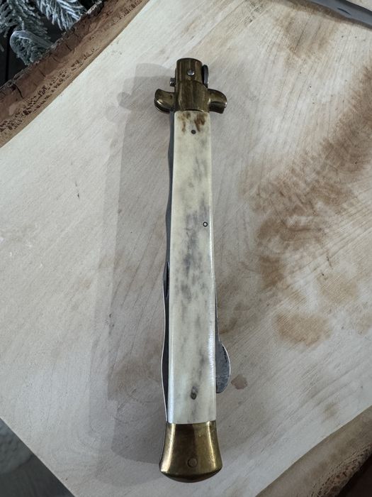 Stilet italian anii 60-70, presele corn cerb lama Kris