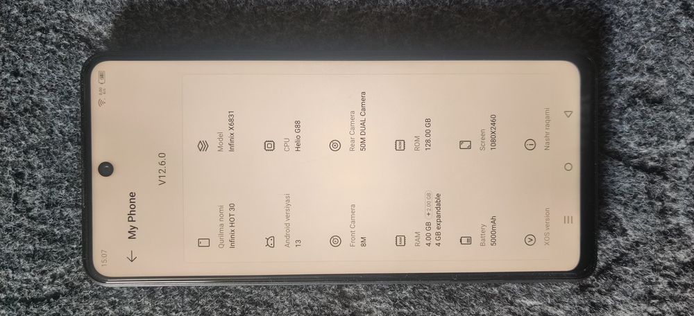 Infinix 30 Telefon holati yangi