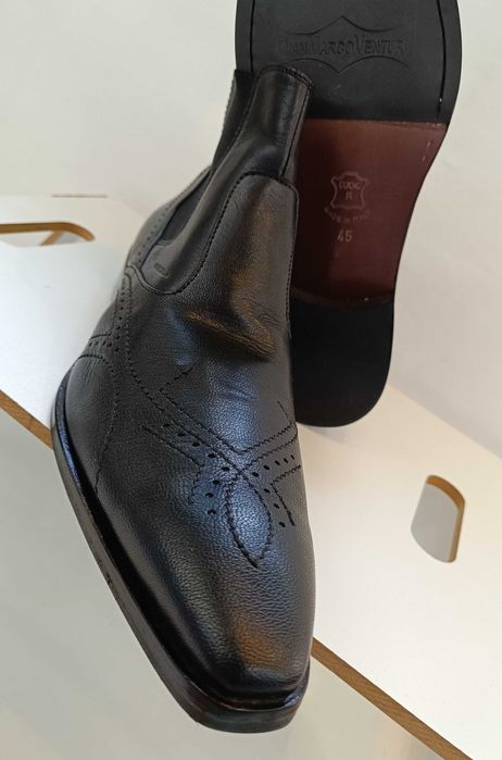 Ghete chelsea 45 de lux lucrate manual Gian Marco Venturi NOI piele