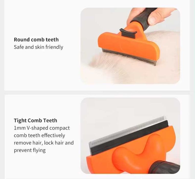 Фурминатор 10 см с бутон за едри кучета