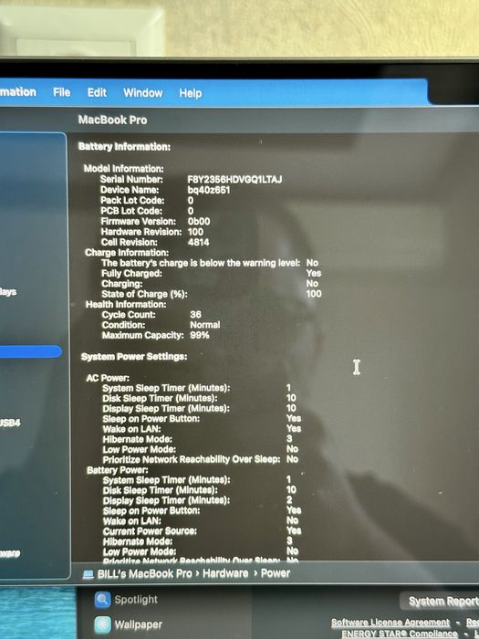 (100%/36sikl)MacBook Pro M1 Pro (Space Grey) 16/512- Макбук - Ноутбук