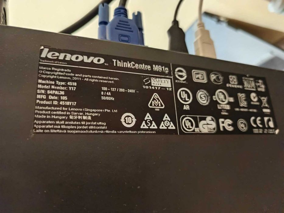 Lenovo ThinkCentre M91p SFF + Монитор